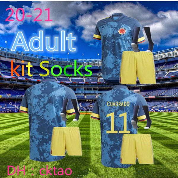 

kit+socks2020 soccer jersey copa america columbia football shirt james rodriguez camiseta maillot de foot cuadrado camisetas de futbol, Black