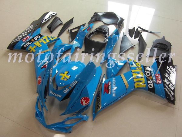 

new abs plastic fairings kit fit for suzuki gsxr600 gsxr750 2011 2012 2013 2014 2015 2016 2017 injection mold light blue decal