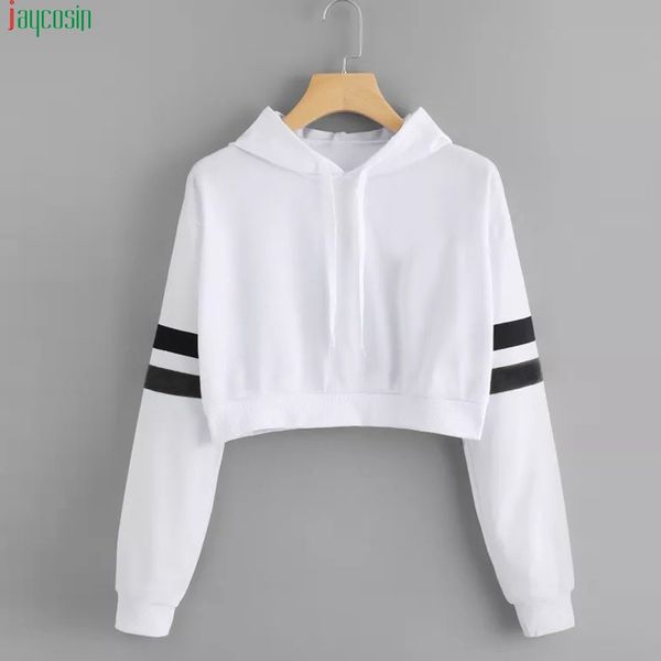 

jaycosin female sweatshirt 2019 casual solid long sleeve hoodie sweatshirt hoodies women plus size feminino harajuku pullover, Black