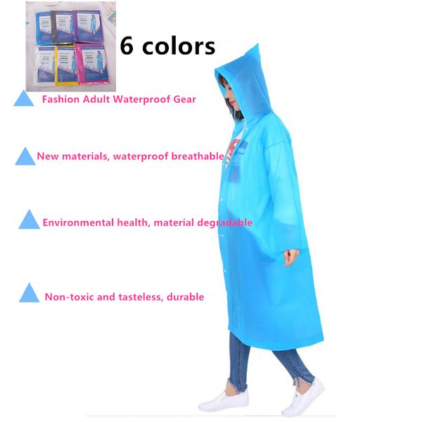 

new upgraded breathable hooded transparent raincoats rain coat poncho raincoat cover long girl boy rainwear waterproof 6 colors for adult