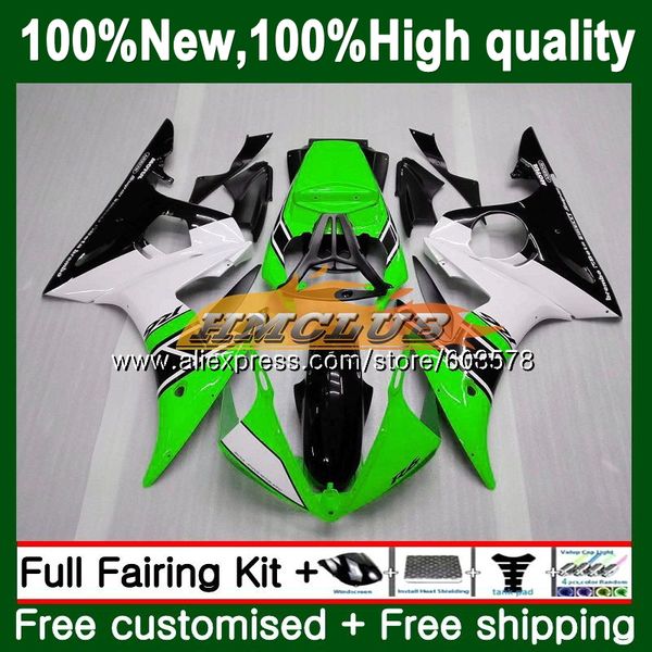 

body for yzf600 yzfr6s 2006 2007 2008 2009 green gloss 126cl.92 yzf-600 yzf r6 s r6s 06-09 yzf-r6s 06 07 08 09 fairings, Black