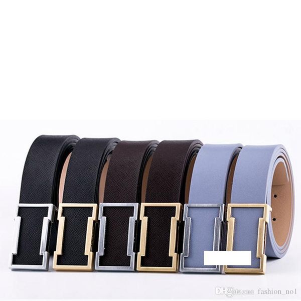 

fashion men leather belts classic metal smooth buckle waist strap outdoor male business travel waistband ljj_ta1406, Black;brown