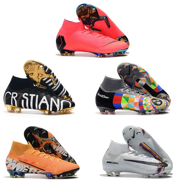 

2019 mens superfly 7 elite se fg soccer shoes mercurial vapors 13 elite fg ronaldo cr7 soccer cleats indoor cleats