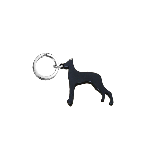 

great dane keychain custom all kinds of animal key chain the black metal jewelry accessories birthday surprise gifts for men, Silver