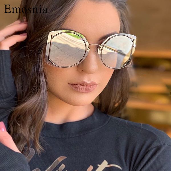 

emosnia design fashion gradient lady sun glasses 2020 rimless women sun glasses vintage alloy frame classic female brand shades, White;black
