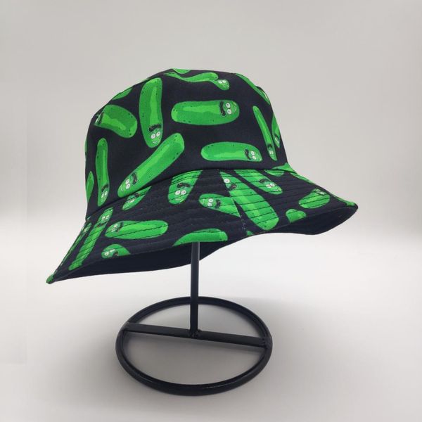 

new summer 100% cotton bucket hats outdoor casual double faced wear fisherman caps animal insect printed casquette