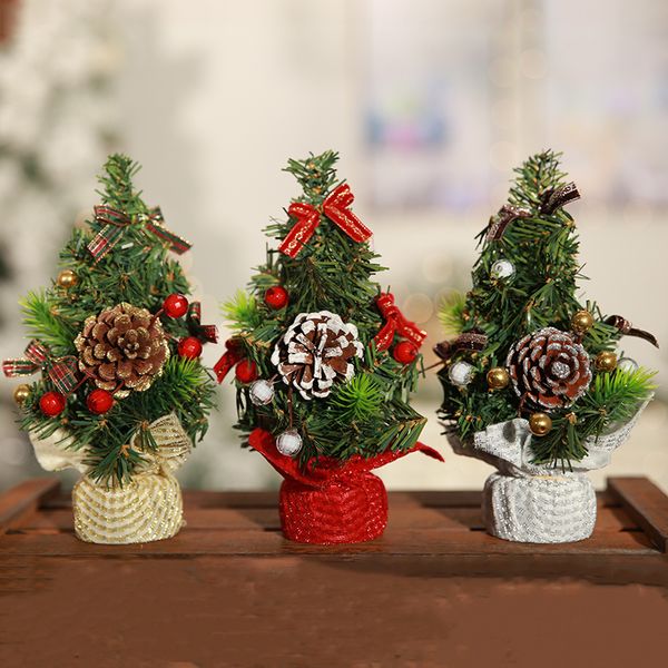 

merry christmas tree 2018 new year for bedroom desk decoration office home children gift 9 colors small pine tree home decor