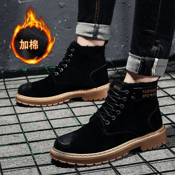 

in canister increase cotton keep warm martin boots male boots will code martin increase cotton male shoe
