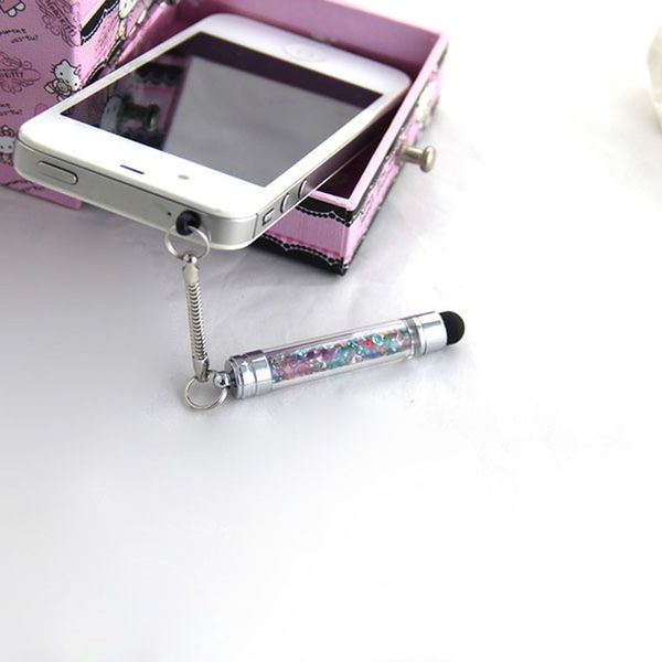 

2000pcs/lot wholesale good quality dust plug touch pen crystal stylus pen ultra-soft high sensitive for mobile phone pc tablet