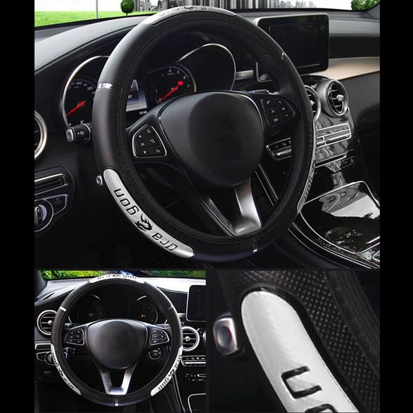 

reflective faux leather steering-wheel dragon design car steering wheel covers