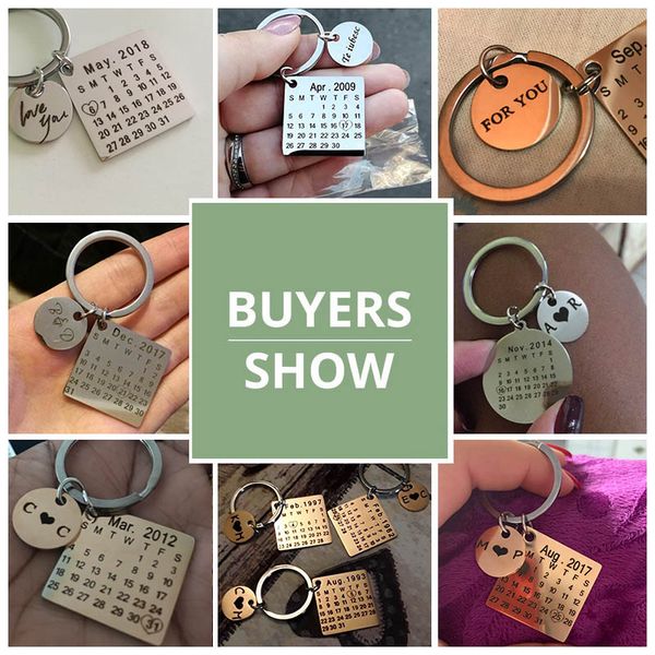 

отцы день продажи персонализированного календаря keychain пользовательского keychain мужчина anniversary творческого handwork llaveros сваде, Slivery;golden