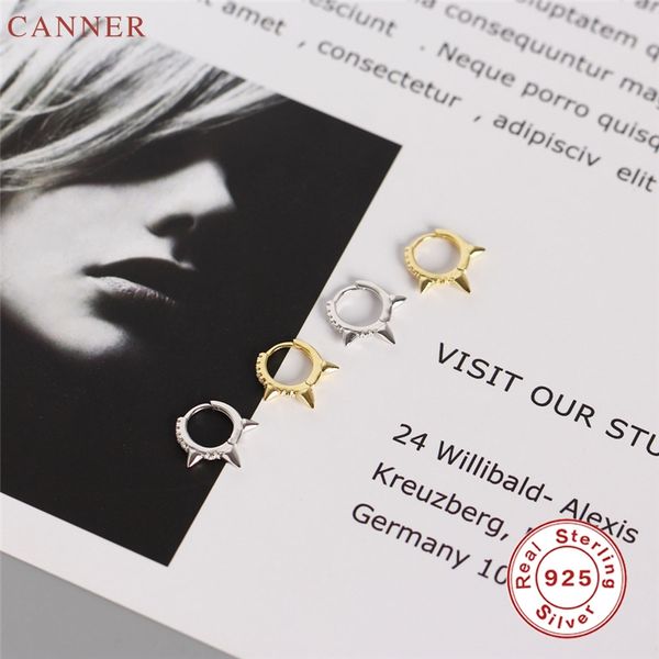 

canner gold color small hoop earrings for women 925 sterling silver circle earings punk jewelry mini huggie earrings 2019 c40, Golden;silver