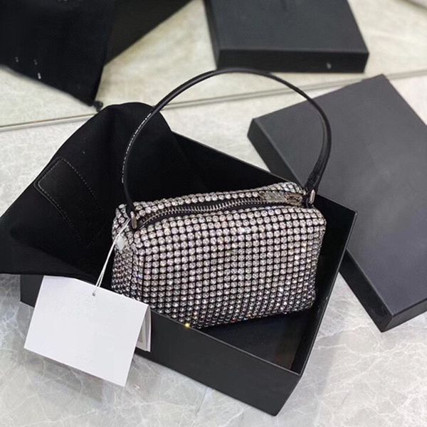

women's 2020 new type water diamond handbag full drill bag hand carrying women's bag with diamond inlaid bag single shoulder strad