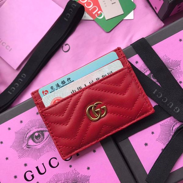 

высокое качество горячий держатель карты для женщин и мужчин натуральная кожа паспорт сумка кошельки для дам 10*7 см с коробкой, Red;black