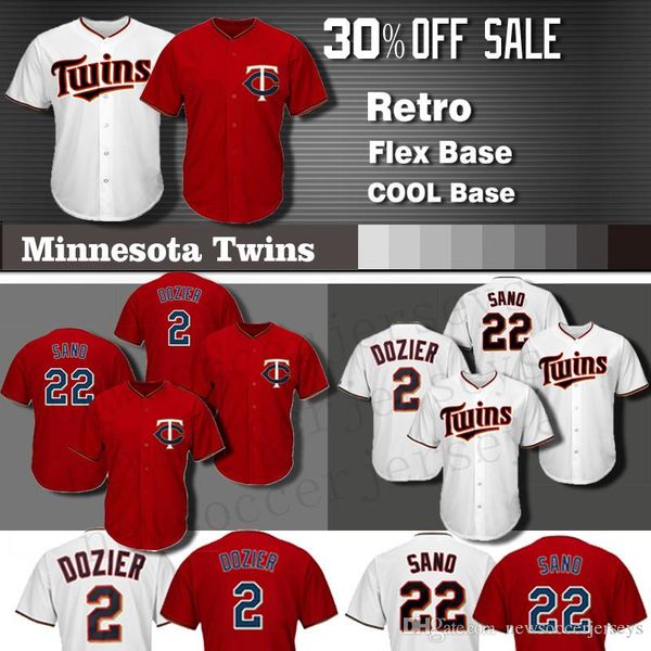 

MinnesotaMiguel Sano Twins jerseys Men 34 Kirby Puckett 2 Brian Dozier 22 Miguel Sano Top quality Baseball Jersey