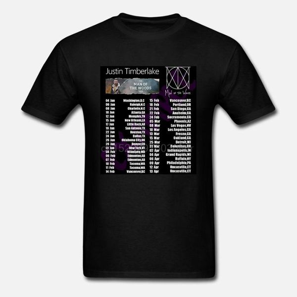 

justin timberlake 'man of the woods' tour dates 2020 merch t shirt music concert, White;black