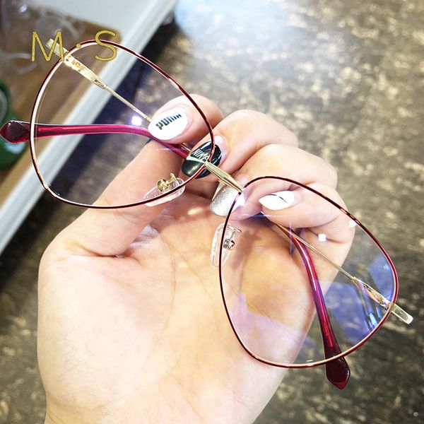 

ms 2018 new fashion g anti blue light ray computer goggles radiation-resistant transparent eye glasses frames flat mirrorgoggles, Silver