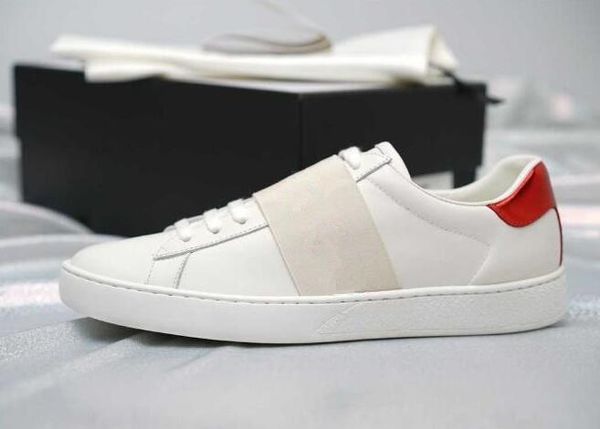 

luxury designer shoes men women ace sneaker with brown elasticity stripes brand designer shoes star vintage espadrilles 34-46 12, Black