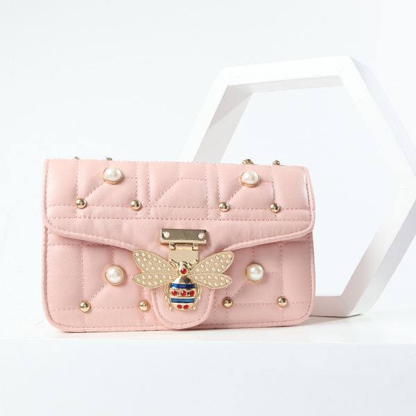 

new ins super fire design bag female 2020 fashion luxury bee bag mini designer diamond chain crossbody bag copy