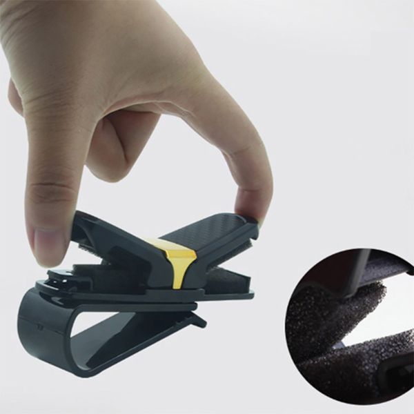 

portable abs car sunglasses clip fiber card pen holder 180 degree rotate dual side clips car organizer clips
