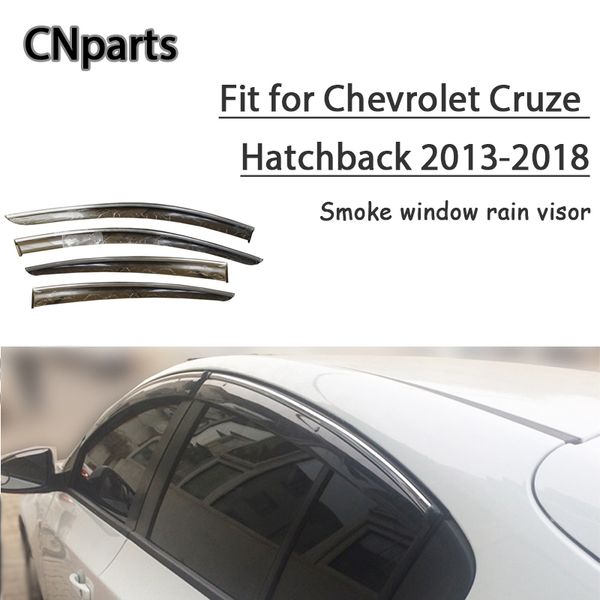 

cnparts 4шт abs для chevrolet cruze hatchback 2013-2018 автомобилей дым window visor отражатель guard sun rain аксессуары