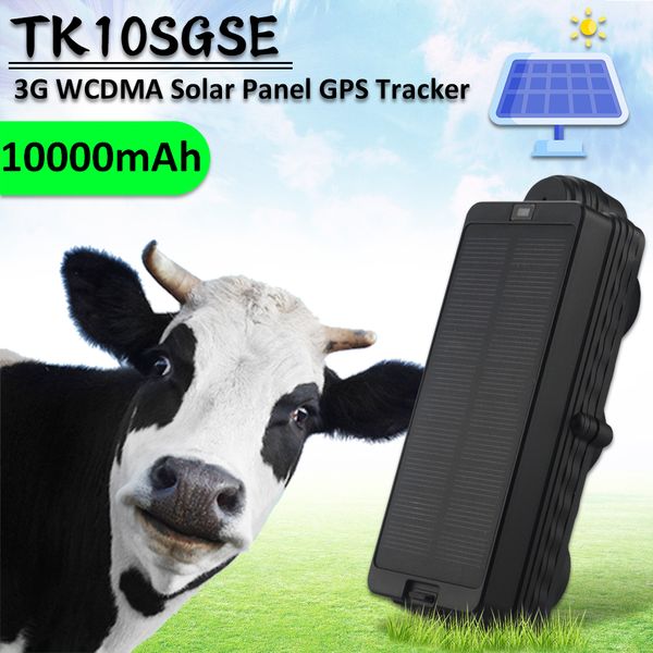 

3g wcdma gprs gps tracker tk10sgse with solar panel magnetic 10000mah long standby waterproof drop-alert sensor