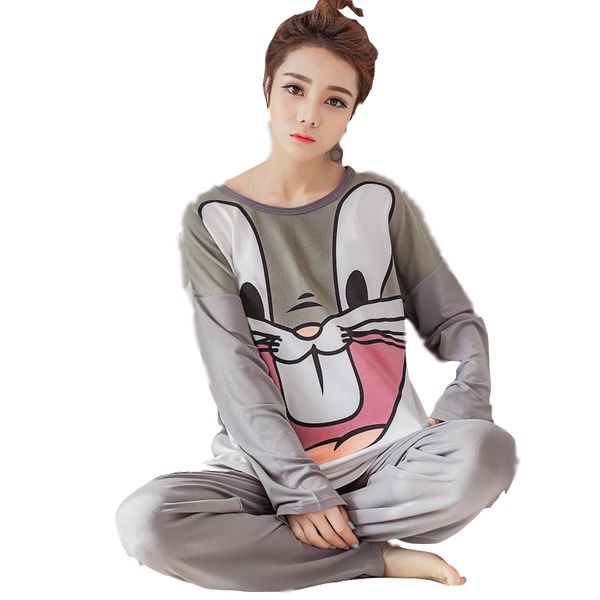 

2019 весна женщина pajama наборов осень пижама пижама девичник homewear для женщин плюс размером nightgown бесплатной доставки, Blue;gray