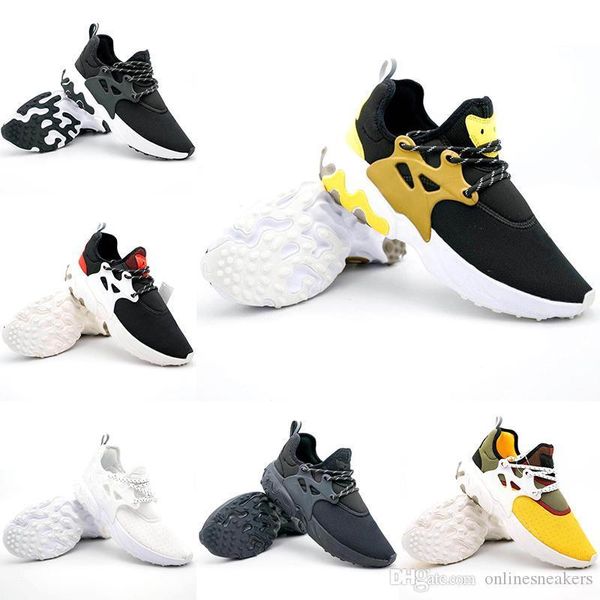 

air 2019 presto react кроссовки для мужчин и женщин тройной черный белый oreo золото-желтый новый повседневный дизайнер тренер спортивные кр