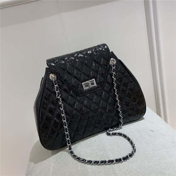 

quilted chains bag 2020 new fashion shoulder bags women handbag women crossbody bag bright leather tote bags for