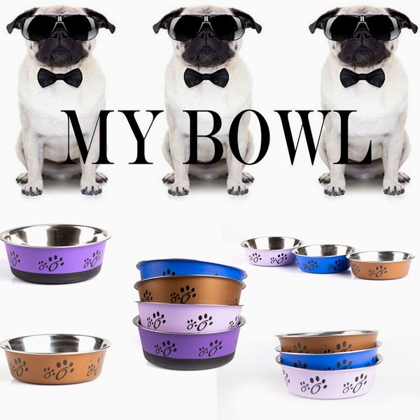 

us stock non-slip dog cat bowl feeders small large stainless steel pet food and water bowls for cats dogs feeders cat bowl pet supplies
