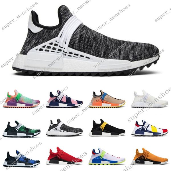

pharrell williams race men women running shoes nerd black blue green solar pack mens trainer sports sneakers new #003