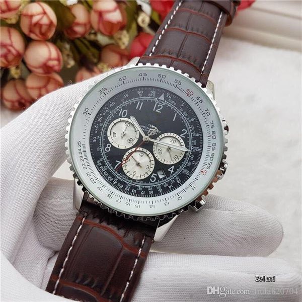 

2020 all the dials work quartz watches, fashion classic style leisure fashion watches, Slivery;brown