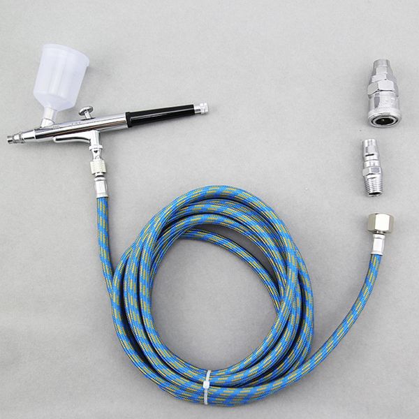 

180cm nylon braided airbrush air hose spray pen woven pipe for spray paint gun compressor air brush 1/8" 1/4" bsp adapter kit