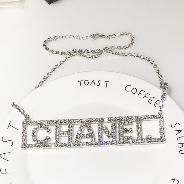 

Girl choker necklace jewelry rein tone teel letter plated necklace long necklace pendant for women gift mall ize12we