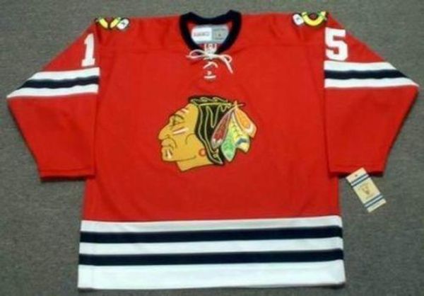 

men women youth eric nesterenko chicago blackhawks 1963 ccm vintage turn back hockey jersey quality any name any number goalie cut, Black;red