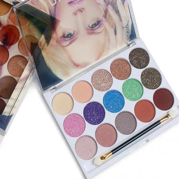 

15 colors eyeshadow matte glitter eyeshadow pigmented cosmetic tool