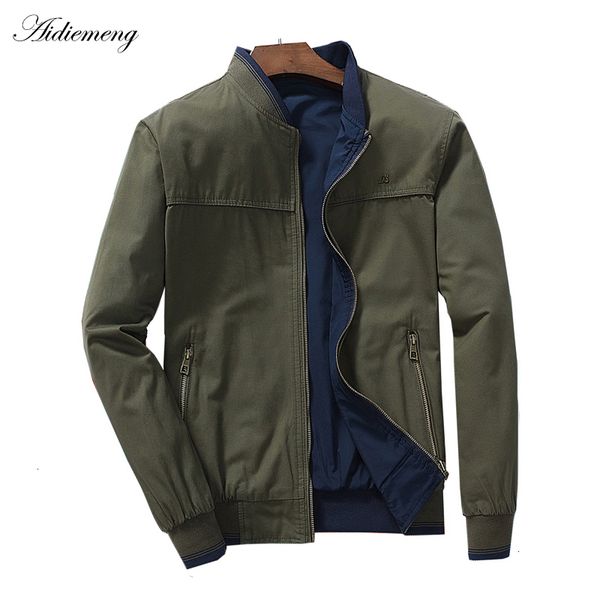 

bomber jacket men pilot with patches green both side wear pilot jacket men casual slim solid male outwear windbreaker, Black;brown