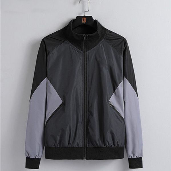 

brand new arrivel mens jackets patchwork contrast color autumn winter fall casual outerwear coats stand collar lsy198158, Black;brown