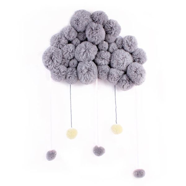 

fluff cloud raindrop hanging ornament kids room decoration cloud hanging decor h99f