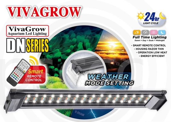 

aquariums lighting 36" odyssea vivagrow dn90 daynight sea coral lamp downlight clip light sunset features full spectrum
