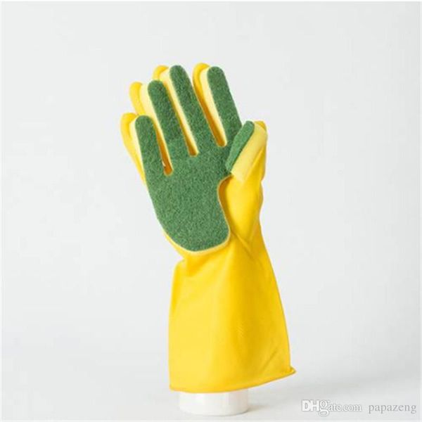 

2018 scrub glove latex glove scourer pad absorbent sponge cleaning 1pc right hand