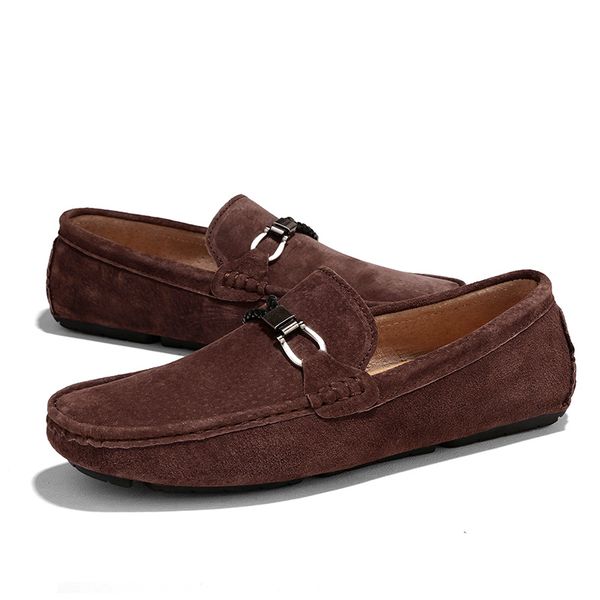 

2020 fashion pointed toe dress shoes men loafers patent leather peas shoes for men formal mariage wedding leather flats %, Black
