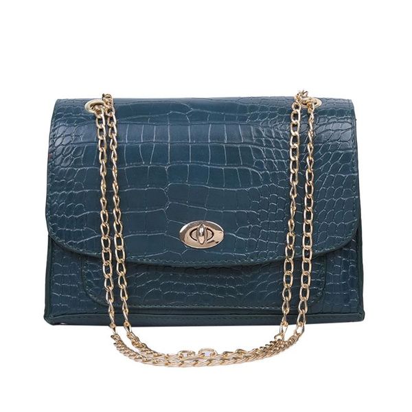 

leather luxury handbag crocodile flap shoulder bag for women chain crossbody bags small totes messenger bag purse sac