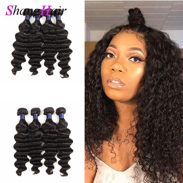 

peruvian remy hair bundles loose deep human hair weaves 8a brazilian virgin hair extensions loose deep 4 bundles factory deal, Black