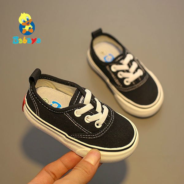 

babaya baby girls shoes 2019 autumn new soft bottom breathable children's canvas shoes baby boys lovely toddler