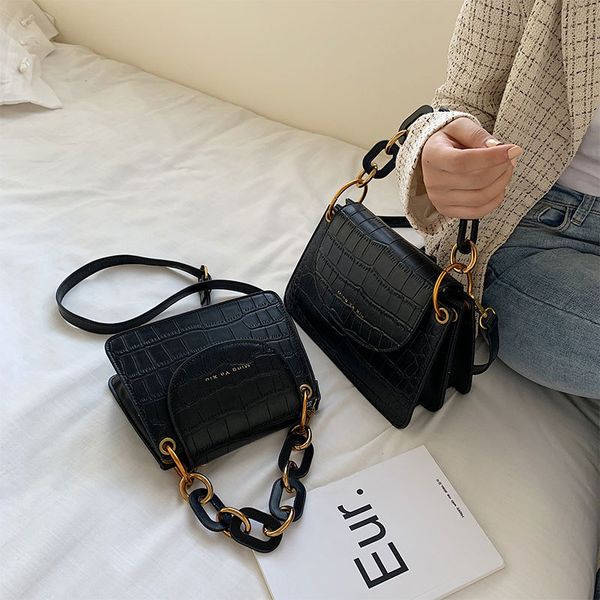 

сумка 2019 популярная новая корейская версия женской цепи шпильки мешок мода небольшой площадь женщин