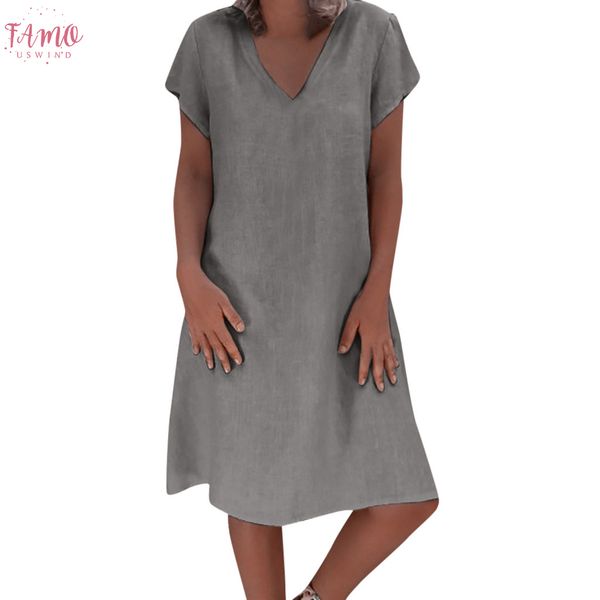 

women dress summer style feminino vestido t shirt cotton casual plus size ladies dress female natural casual dresses, Black;gray