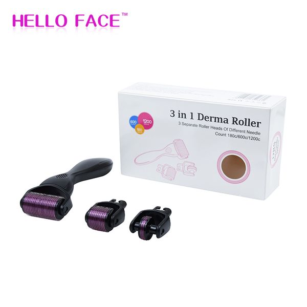

3 in1 derma roller professional drs cosmetic microneedling dr dermaroller for face care and hair-loss treatment