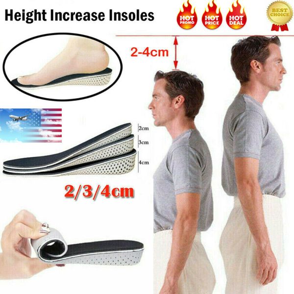 

hirigin men women height increase shoes inserts insoles heel lifts pads 2cm, 3cm, 4cm