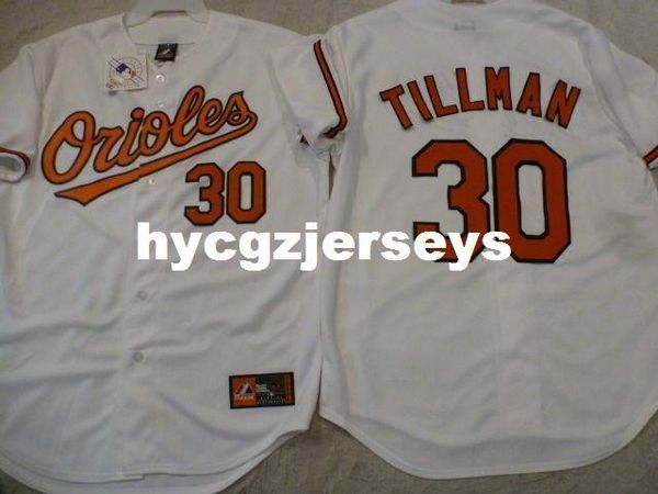 

baseball bo #30 chris tillman shirt sewn jersey mens stitched jerseys big and tall size xs-6xl for sale, Gray